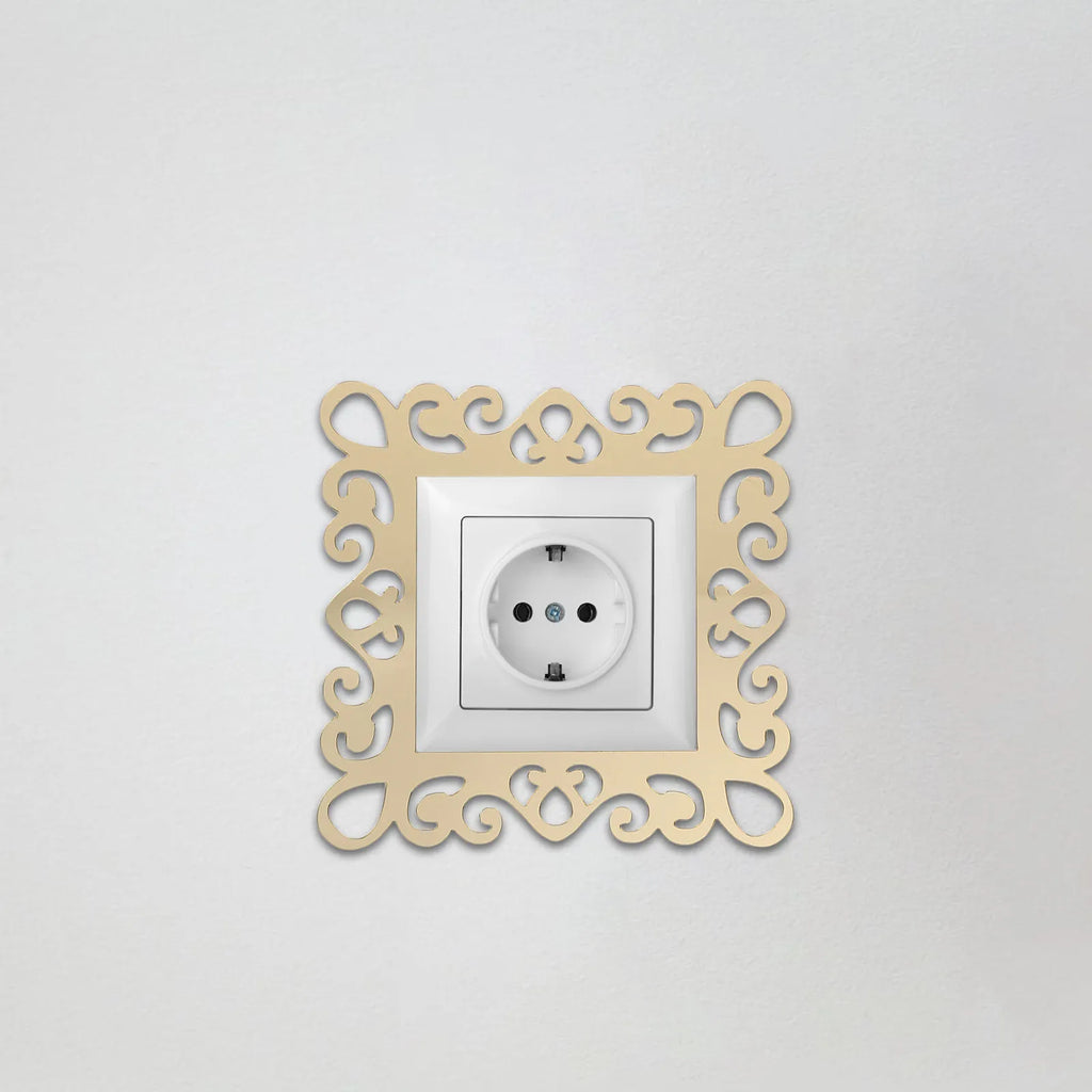 4Pcs Floral Mirror Acrylic Switch Stickers – Outlet Plate Covers Decorative Switch Cover Richie's
