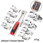 TOTNEND Ratchet Wrench Set 180° Rotatable Interchangeable Heads Ratchet Wrench Set Richie's