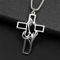 Hollow Prayer Hands Cross Pendant – Car Rearview Mirror Decor Car Interior Pendant Richie's 1pc