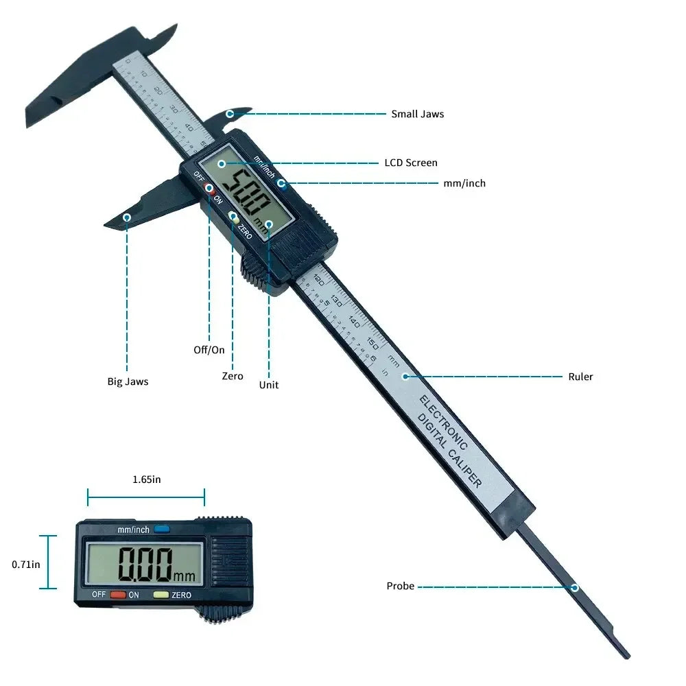 Digital Caliper 100mm/150mm | Precision Measuring Tool Digital Caliper Richie's