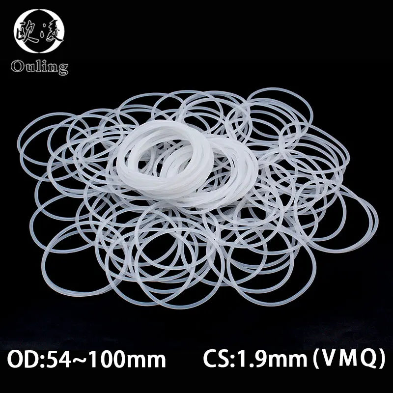 5-Pack VMQ Silicone O-Ring Gaskets CS1.9mm – Heat-Resistant Seals Silicone O-Ring Gasket Richie's