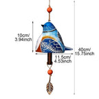 Resin Bird Wind Chime Hand Painted Outdoor Hanging Ornament Wind Chime Richie's