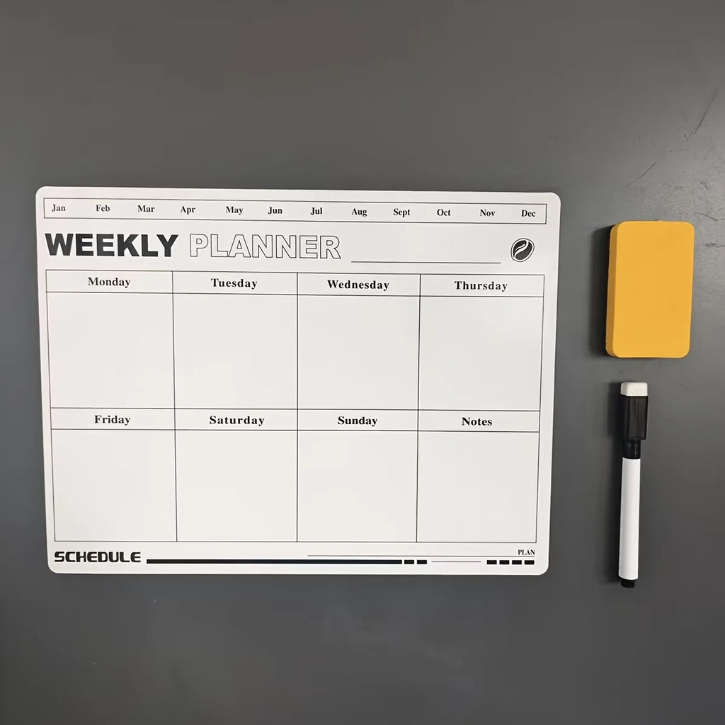 Magnetic Weekly Planner Whiteboard | Erasable Schedule Board Whiteboard Planner Richie's