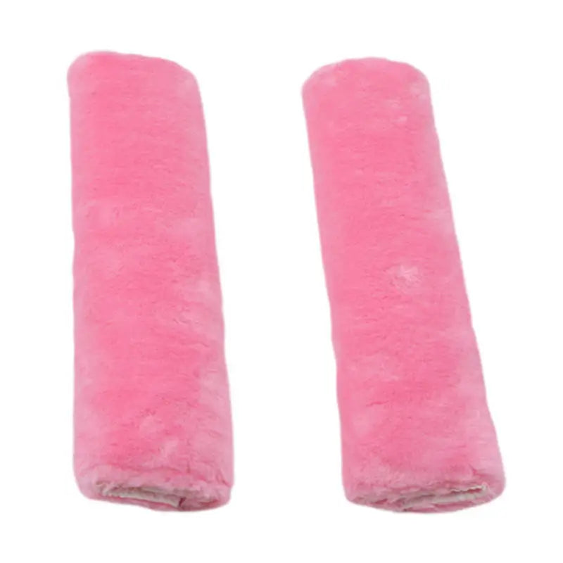 2Pcs Plush Car Seat Belt Shoulder Cover Pad – Auto Interior Seat Belt Cover Richie's Pink