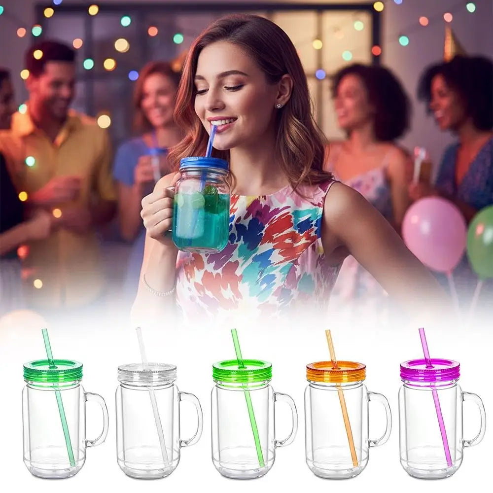 20 oz Snow Globe Tumbler DIY Glitter Cup – BPA-Free with Handle Snow Globe Tumbler Richie's