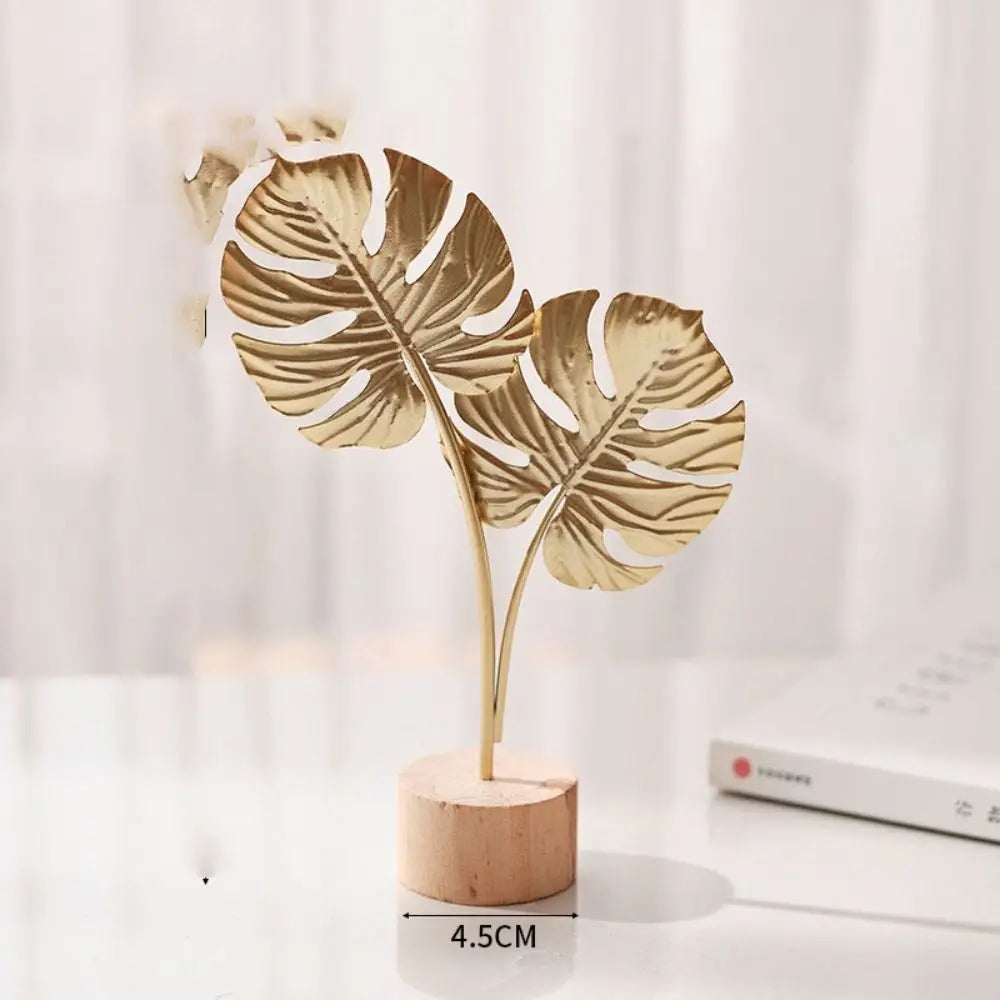 Golden Ginkgo Leaf Metal Ironwork Home Decor Ornament Home Decor Ornament Richie's C