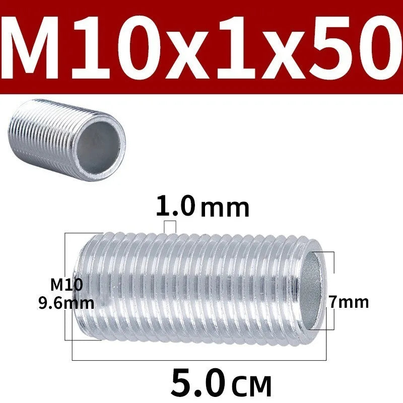 M10 Hollow Threaded Lamp Tooth Tube – Metal Lighting Hardware 10pk Lamp Mounting Hardware Richie's M10X50mm-10pcs
