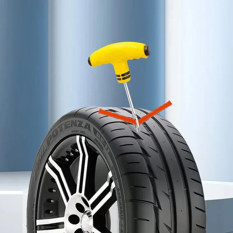 Tire Puncture Repair Kit – Plug Patch Tool Set with Glue Tire Repair Kit Richie's