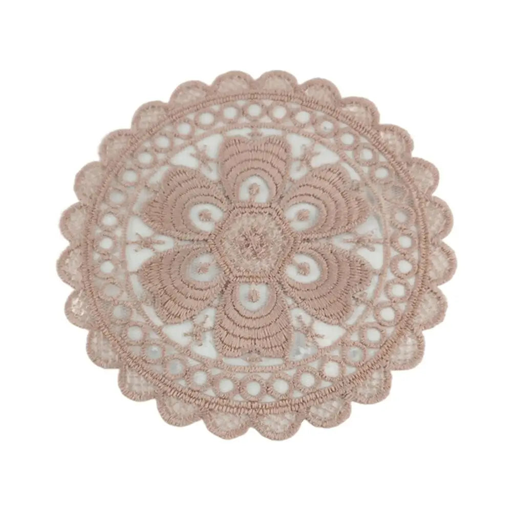 Lace Embroidered Round Coaster – Retro Vintage Cloth Dining Mat Embroidered Coaster Richie's -Coffee-1 One Size