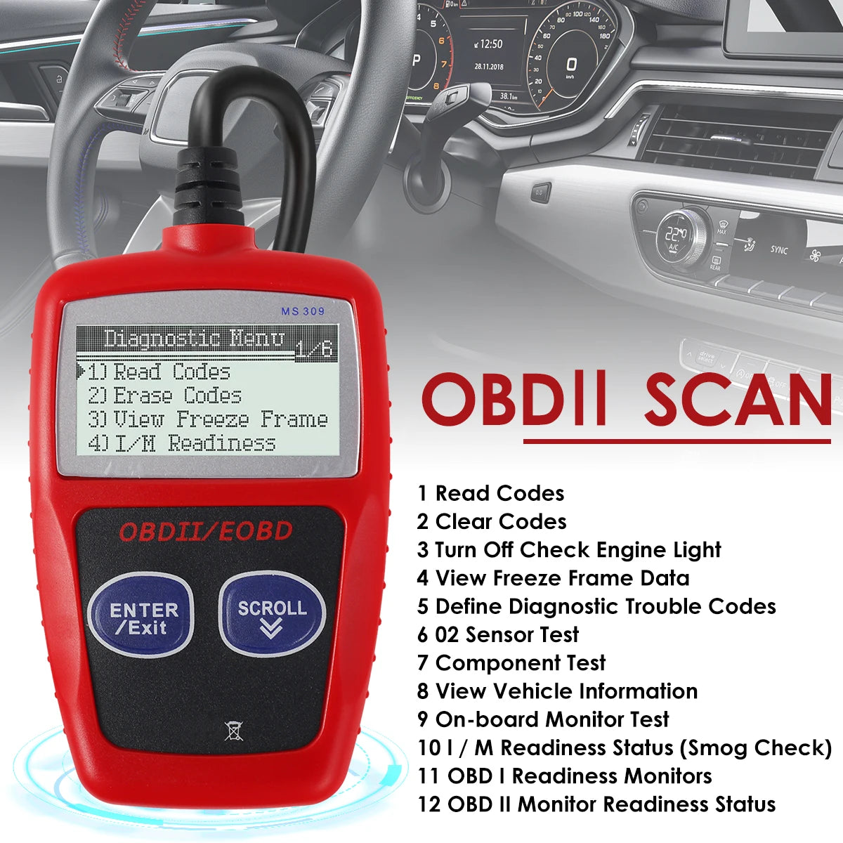 OBD2 Car Fault Code Reader & Engine Diagnostic Scanner OBD2 Diagnostic Scanner Richie's