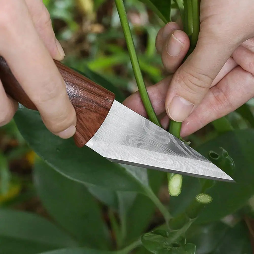 Grafting Knife High Carbon Steel Wood Handle & Leather Sheath Grafting Pruning Knife Richie's