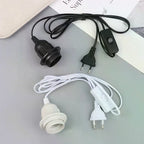 E27 Hanging Pendant Lamp Base 220V EU Plug 180cm Cord Pendant Lamp Base Richie's