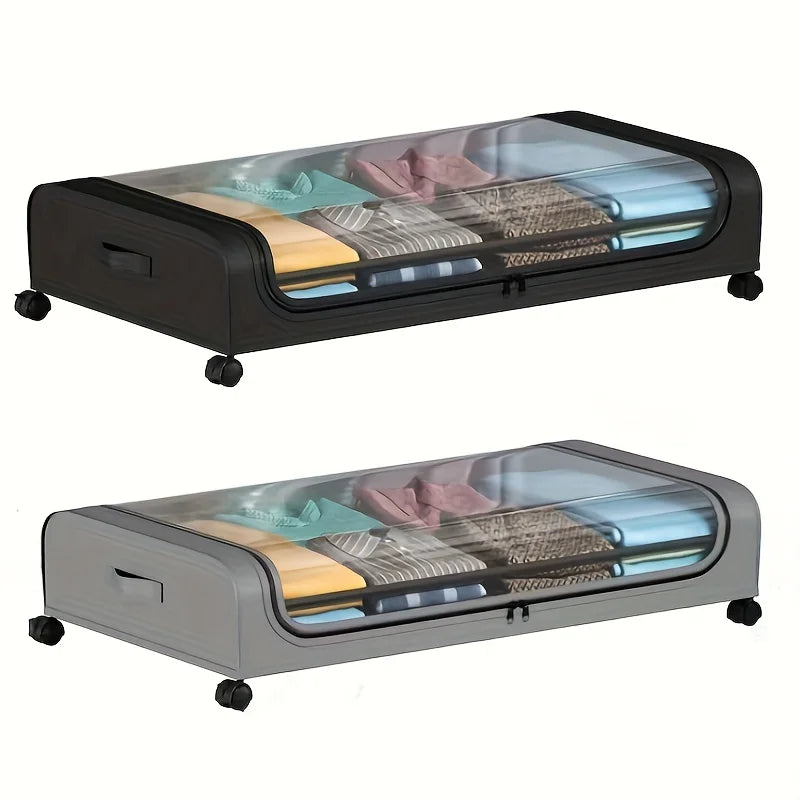 Under Bed Storage Bins with Wheels & Lid | Home Organizer Under Bed Storage Bin Richie's