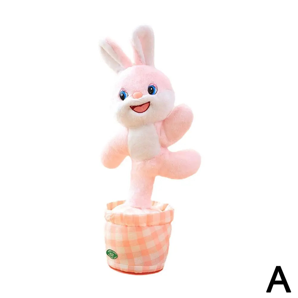 Talking Dancing Bunny Plush Toy – Sings, Repeats & Wiggles Interactive Plush Toy Richie's pink rabbit