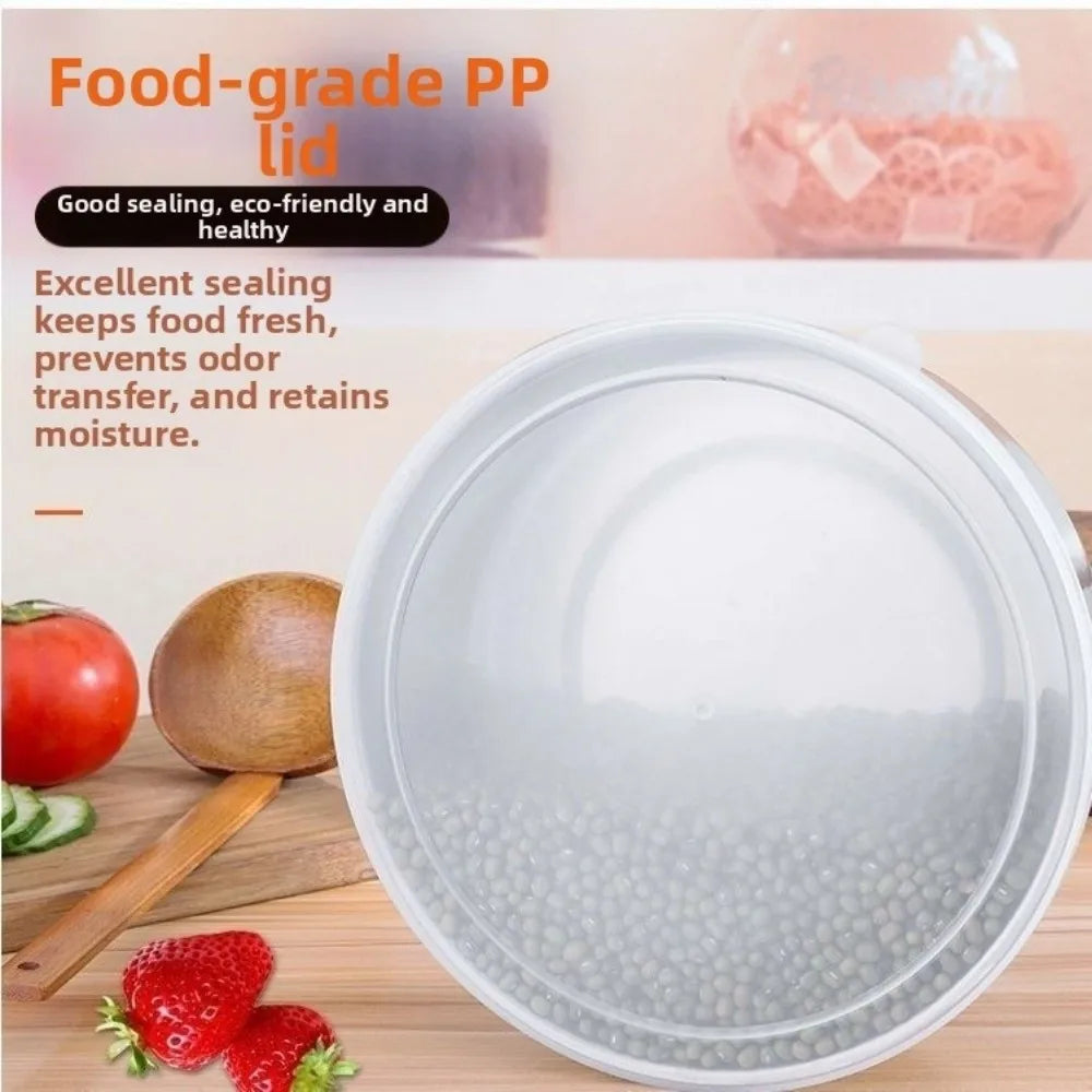 5-Piece Stainless Steel Salad Bowl Set with Leak-Proof Lids Food Storage Bowl Set Richie's