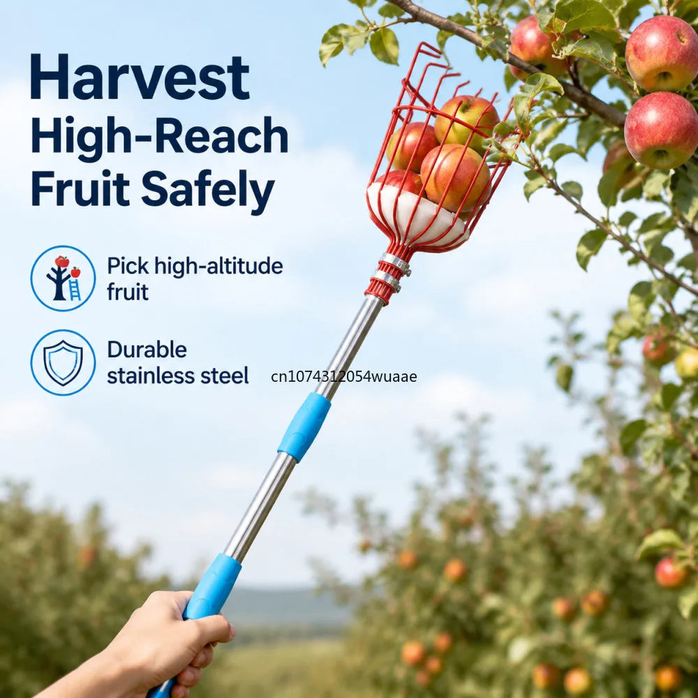 TOTNEND Metal Fruit Picker Set with Adjustable Depth Basket Fruit Picker Tool Richie's