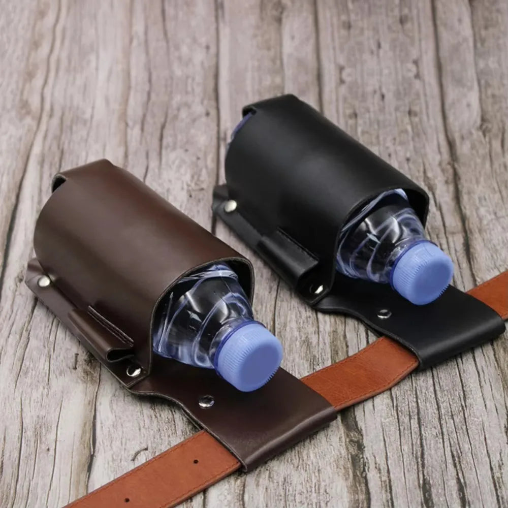 PU Leather Beer Bottle Waist Holster Belt Bag with Pen Holder Waist Belt Bag Richie's