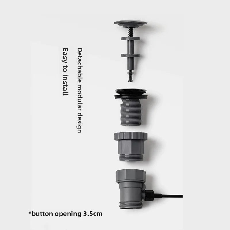 Button Control Washbasin Drain Plug – Insect-Proof Stopper Bathroom Drain Plug Richie's