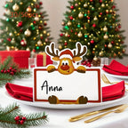 30 Pcs Christmas Reindeer Foldable Place Card Holders Christmas Place Cards Richie's