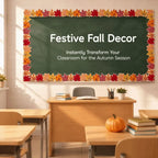 Maple Leaf Chalkboard Border Trim – 10M Self-Adhesive Roll Decorative Border Trim Richie's