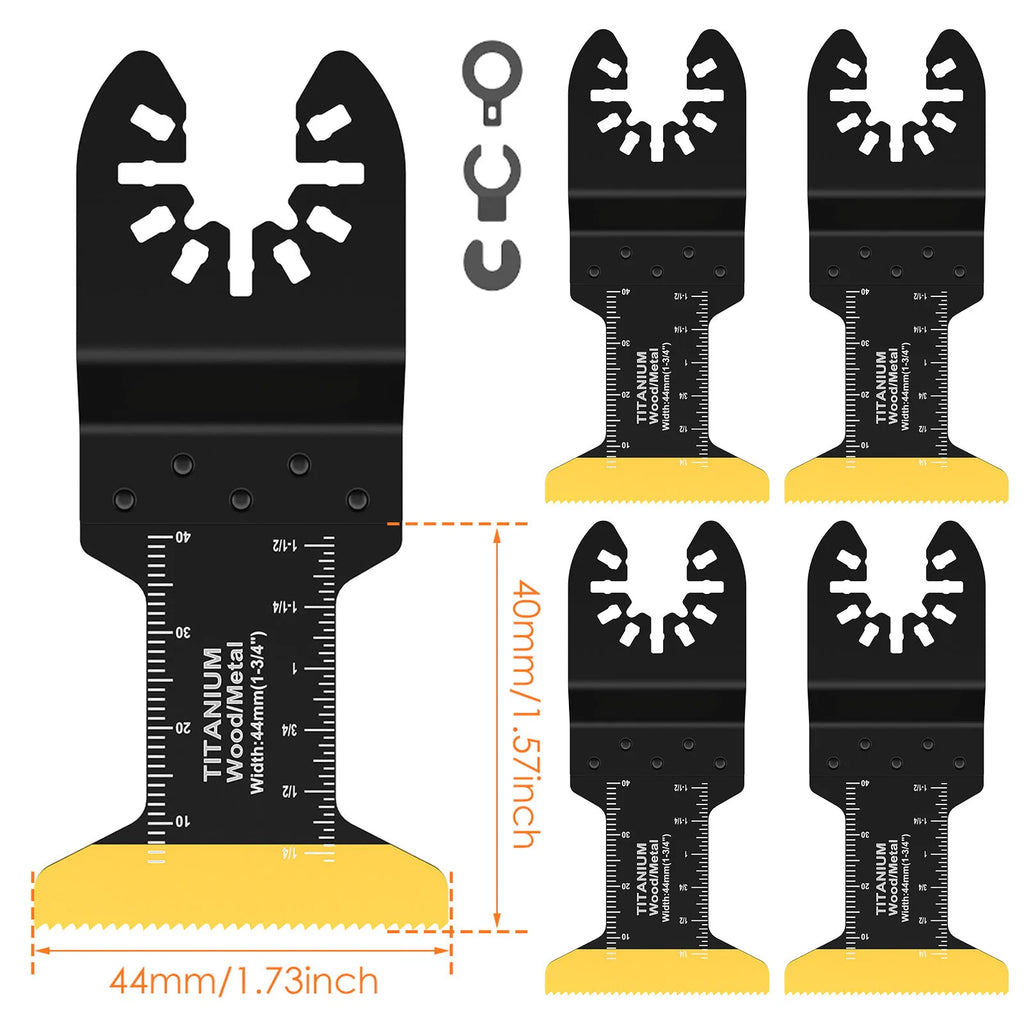 Titanium Coated Oscillating Multitool Saw Blades 5/6Pcs Oscillating Saw Blades Richie's 44mm 5pcs