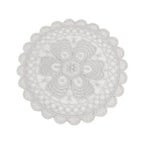 Lace Embroidered Round Coaster – Retro Vintage Cloth Dining Mat Embroidered Coaster Richie's -White-1 One Size