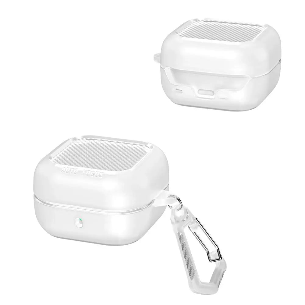Shockproof Silicone Case Samsung Galaxy Buds 4 Pro + Keychain Earbuds Protective Case Richie's White