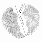 Silver Angel Wings Sequin Iron-On Patches – 2 Pack DIY Appliqué Iron-On Appliqué Patch Richie's