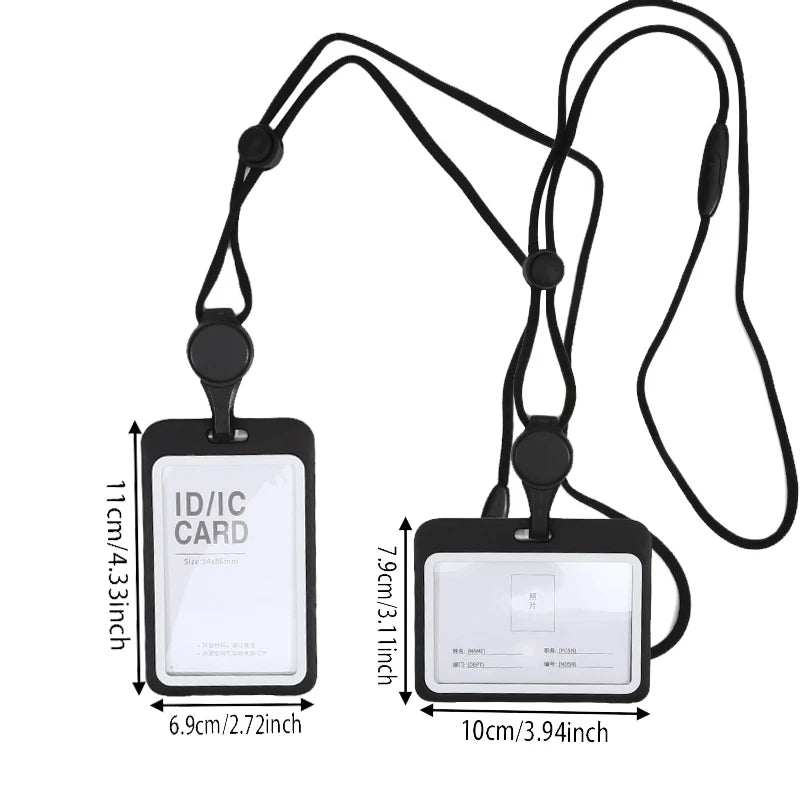 Retractable ID Badge Holder with Removable Lanyard | ABS ID Badge Holder Richie's