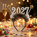 2027 New Year Glitter Headband – Festive Party Hair Hoop Festive Party Headband Richie's