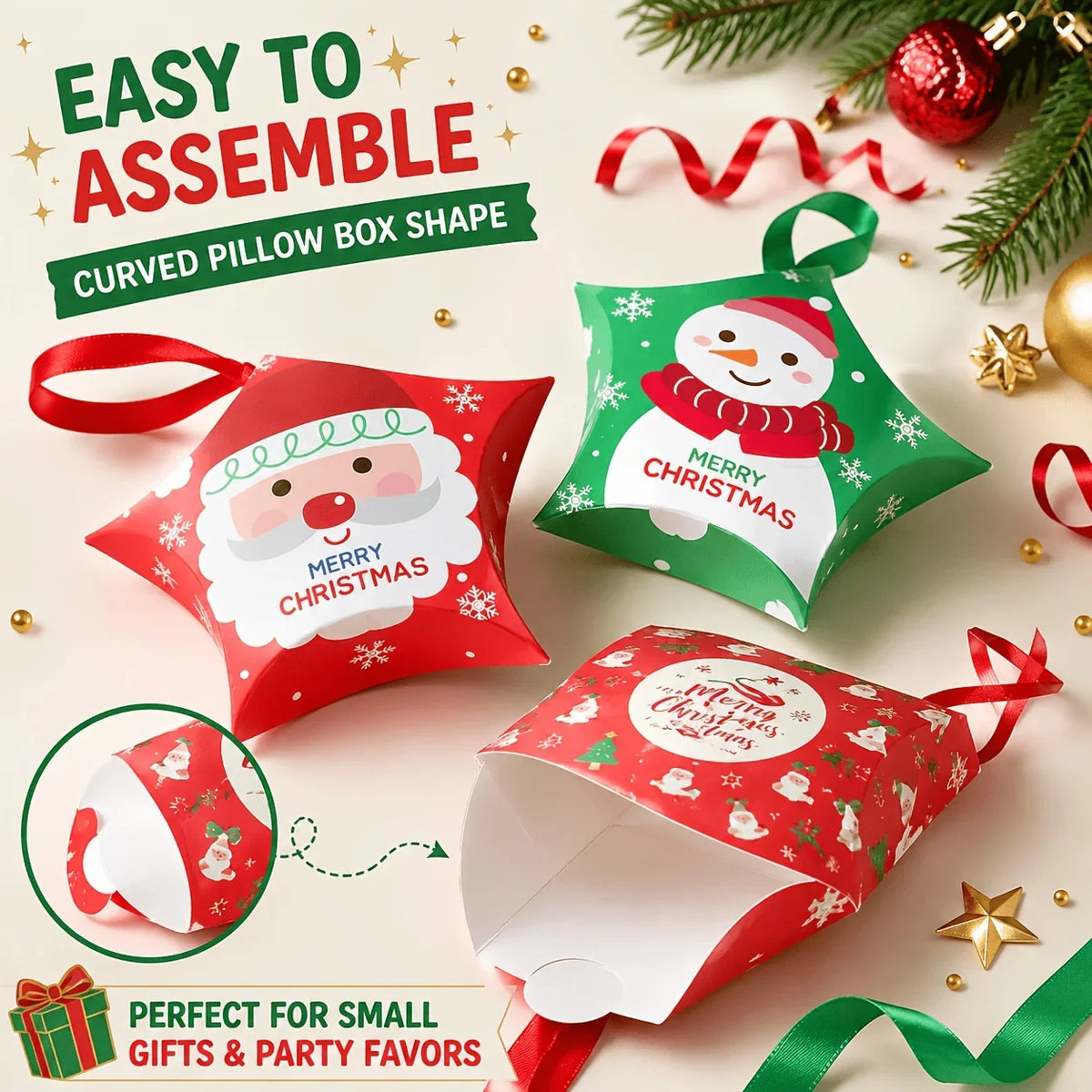 30 Pcs Star-Shaped Christmas Gift Boxes with Ribbons Christmas Gift Boxes Richie's