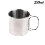 Stainless Steel Folding Camping Cup with Carabiner 250–550ML Camping Cup Richie's 250ML