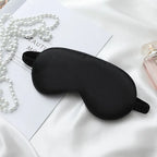 Silk-Feel Sleep Set – Eye Mask, Cloth Bag & Scrunchies Sleep Mask Set Richie's black 1pc