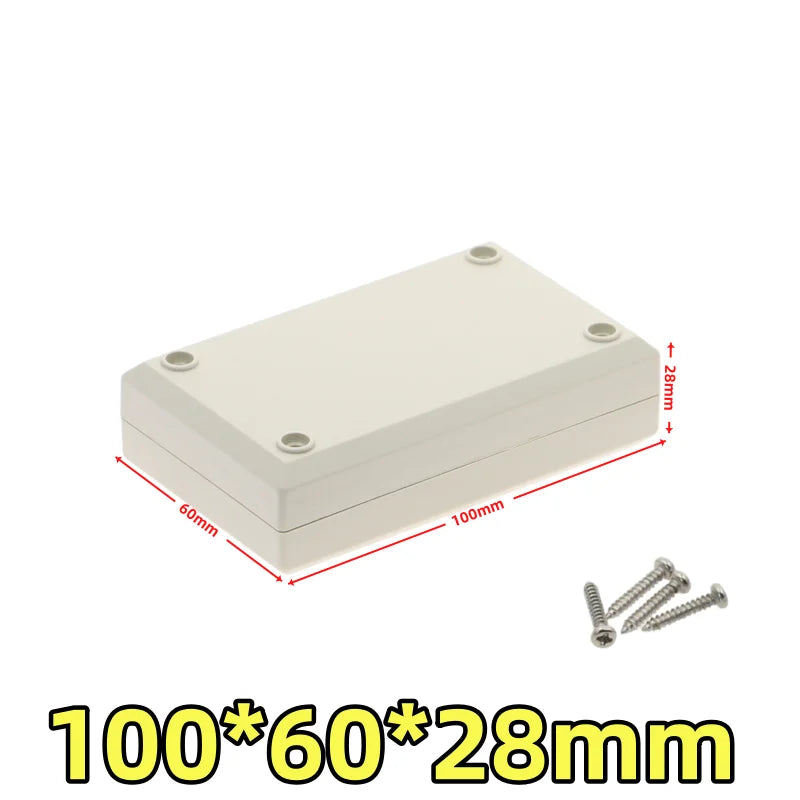 ABS Plastic Waterproof Electronic Project Box Enclosure Case Electronic Enclosure Box Richie's 100x60x28mm-grey