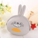 Girls Mini Silicone Animal Coin Purse – Kids Key Wallet Silicone Coin Purse Richie's Grey Rabbit