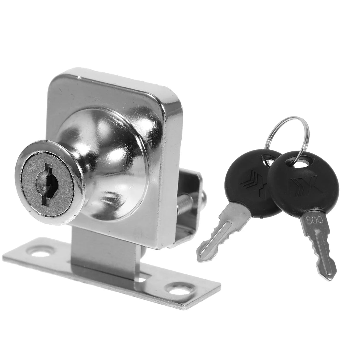 Zinc Alloy Glass Door Lock – No-Drill Cabinet Showcase Lock Glass Cabinet Lock Richie's