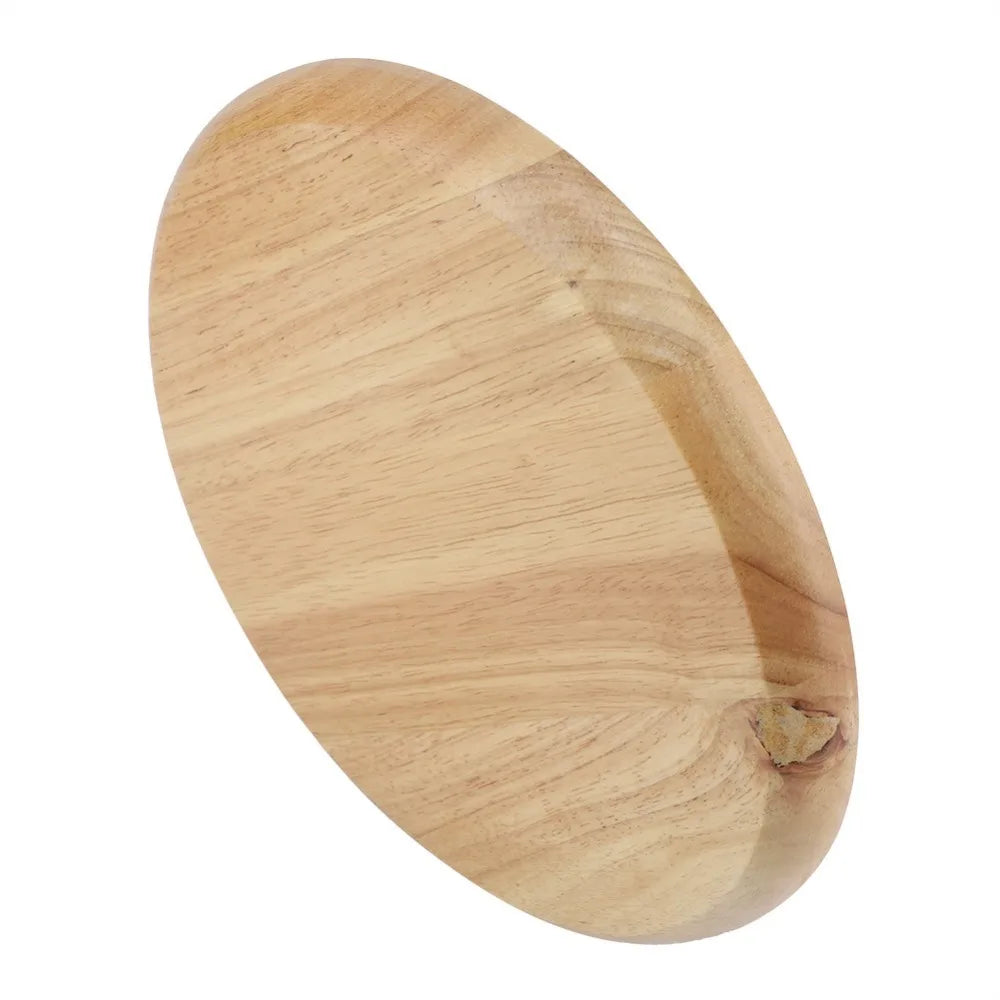 Round Wooden Tea Serving Tray with Raised Edges | 3 Sizes Wooden Serving Tray Richie's
