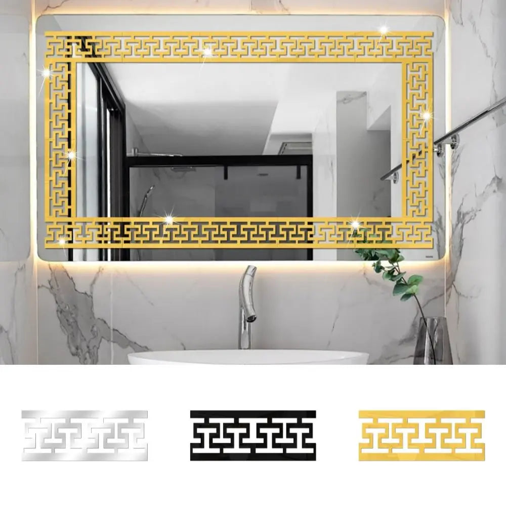 Acrylic Mirror Wall Sticker 15x6cm Self-Adhesive Home Decor Mirror Wall Sticker Richie's
