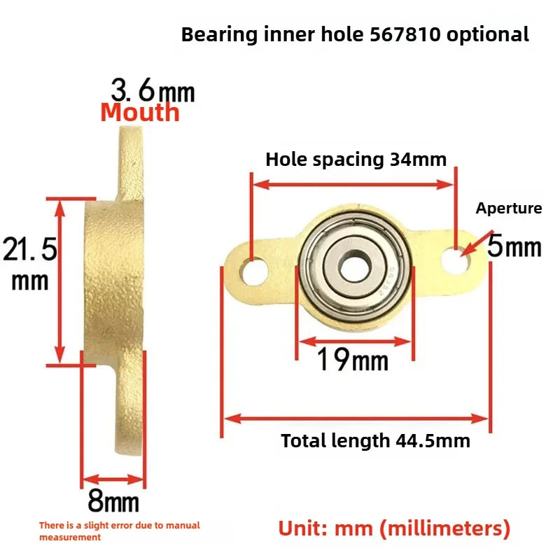Brass Flanged Bearing with Seat – Waterproof 5–10mm FL05–FL10 Flanged Bearing Richie's