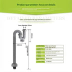 Flexible S-Trap Sink Drain Pipe – Anti-Odor PP Hose 60cm Sink Drain Pipe Richie's