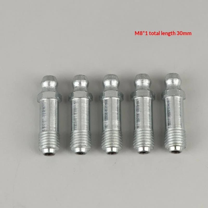 5Pcs Metric Zerk Grease Nipple Fittings M6 M8 M10 Lengthened Head Grease Zerk Fittings Richie's M8 30mm