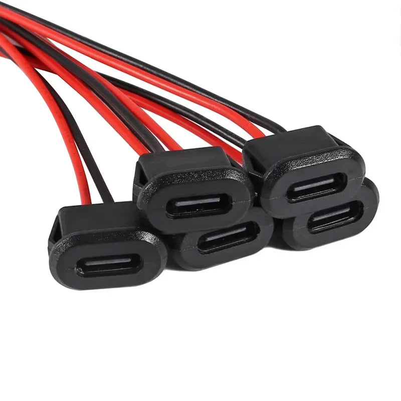Waterproof USB-C 2-Pin Female Socket Fast Charging Connector USB-C Connector Richie's
