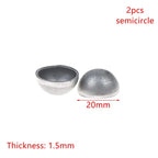 2Pcs Hollow Iron Half Ball Hemispheres Welding Decor 17–60mm Decorative Metal Dome Richie's 20mm