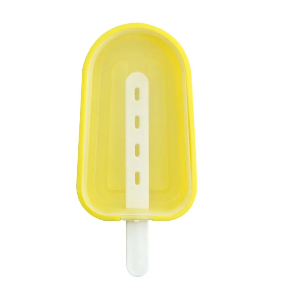Silicone Popsicle Mould – Reusable Ice Lolly Maker with Lid & Sticks Popsicle Mould Richie's Yellow