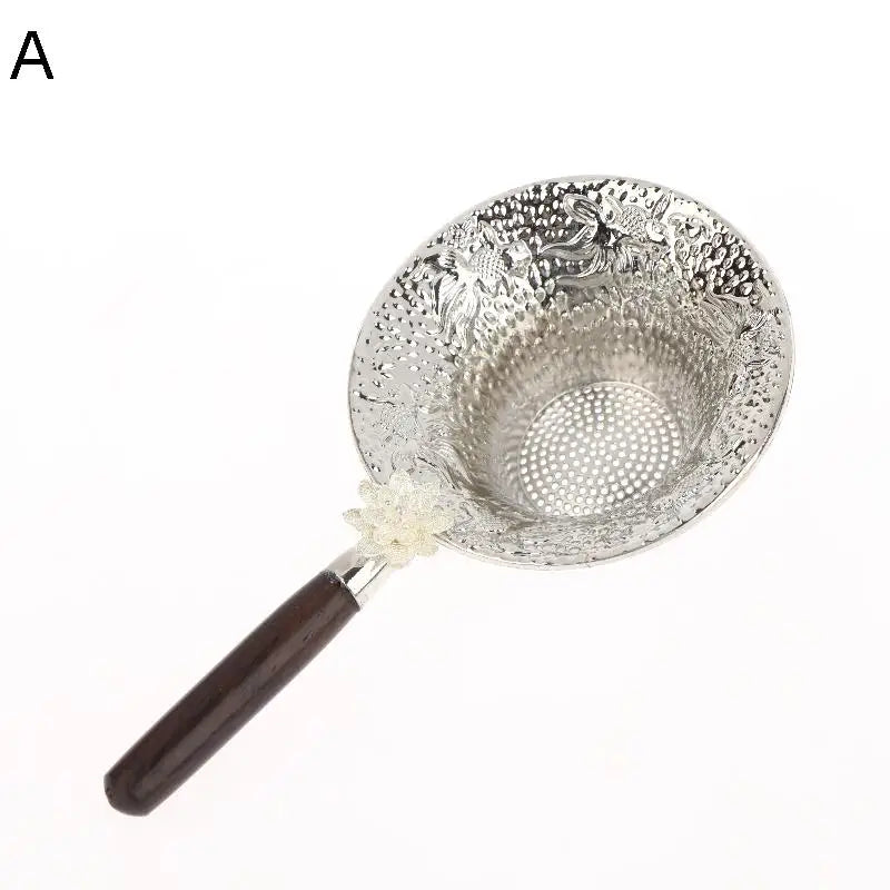 Koi Fish Tea Strainer – Fine Mesh Alloy Filter Gold & Silver Tea Strainer Richie's Sliver 1