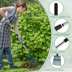 Adjustable 51.6" Garden Leaf Rake – 11-Prong Carbon Steel Garden Leaf Rake Richie's