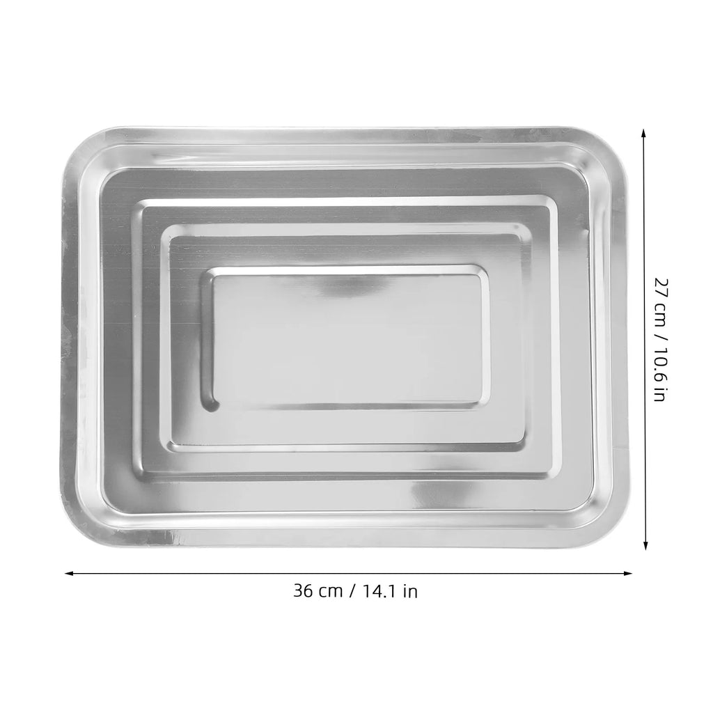 Stainless Steel Rectangular Serving Tray 14" – Buffet Kitchen Serving Tray Richie's
