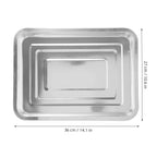 Stainless Steel Rectangular Serving Tray 14" – Buffet Kitchen Serving Tray Richie's