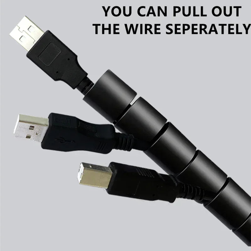 2M Flexible Spiral Cable Wire Protector & Cord Organizer Cable Wire Organizer Richie's