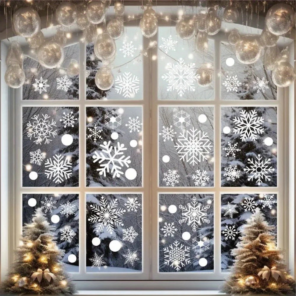 Snowflake Window Clings – Electrostatic Christmas Decals Window Clings Decor Richie's